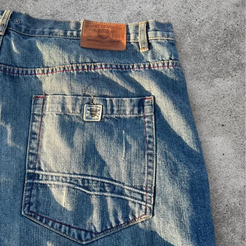 Vintage G Unit Embroidered Y2K 2000s Baggy Jorts 42 Wide Leg 13